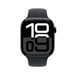 Apple Watch Series 10 (2024) GPS + Cellular, Cassa Nera da 46mm con Cinturino in Gomma S/M, Nero