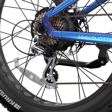 Bicicleta de montaña eléctrica DUOTTS E26 de 26 pulgadas con neumáticos anchos, motor de 750 W, batería de 48 V y 20 Ah-Azul y morado