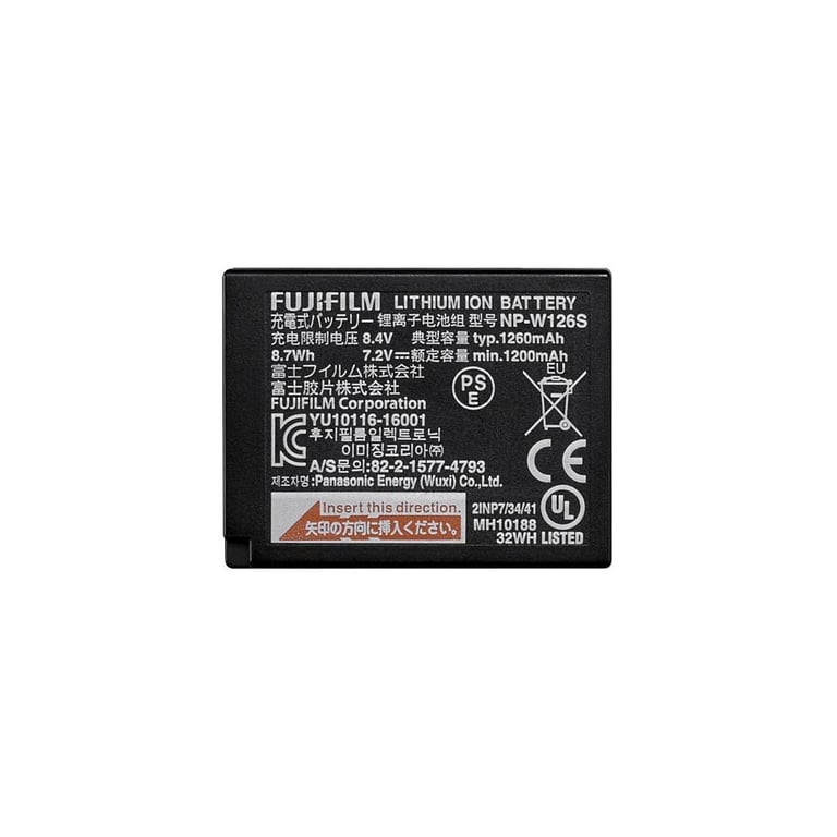Batterie Fujifilm NP-W126S – Lithium-Ion 1200 mAh, Compatible XT30II, XT3, XE4 - vue 3