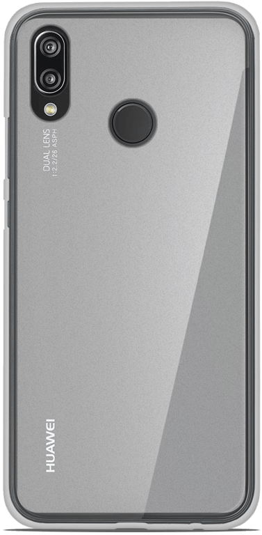 Coque silicone unie compatible Givré Blanc Huawei P20 Lite