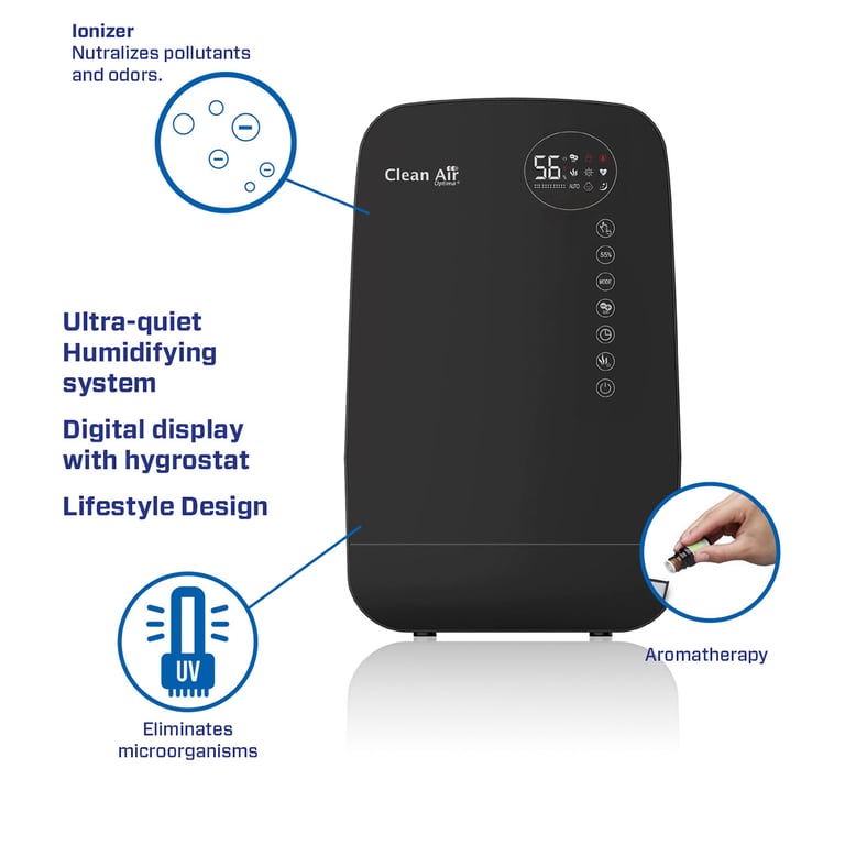 Clean Air Optima Humidificateur avec ioniseur CA Smart espaces jusqu'à 65m² / 160m³ Neuf - vue 3