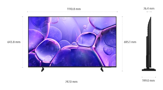 Samsung U8000F UE50U8072FUXXH TV 127 cm 50 4K Ultra HD Smart TV Wi Fi Nero Neuf - vue 3