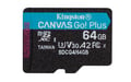 Kingston Technology 64 GB microSDXC Canvas Go Plus Gen4 200R A2 U3 Confezione singola senza ADP