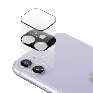 Gen 2.0 Protezione per obiettivo di fotocamera premium in vetro temperato Apple iPhone 11, Nero