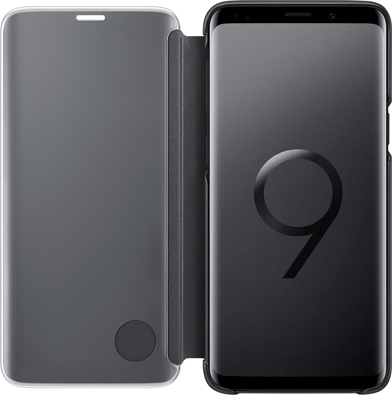 Clear View cover avec fonction Stand Noir Galaxy S9