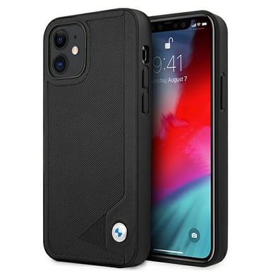 Etui BMW do iPhone 12 mini 5,4'' czarny Leather Deboss
