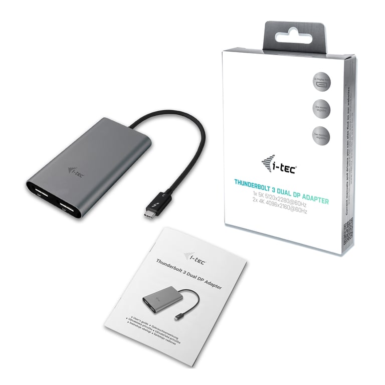 i tec Thunderbolt 3 adaptateur vidéo double DP - vue 3