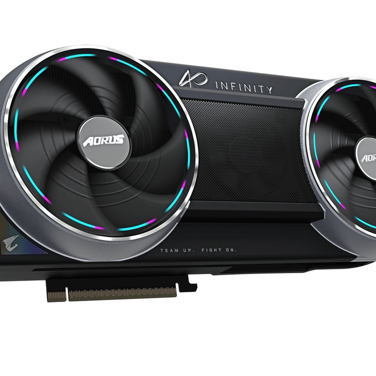 Carte Graphique GIGABYTE AORUS GeForce RTX 5090 INFINITY GDDR7 Reflex 2 RTX AI DLSS4 - vue 3
