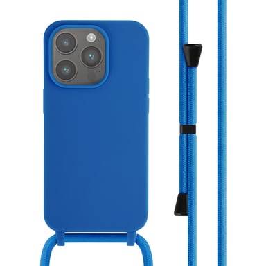 imoshion Coque en silicone avec cordon pour Apple iPhone 14 Pro - Bleu