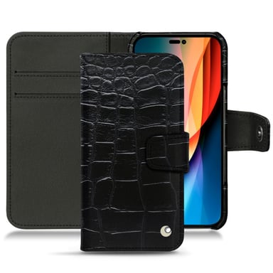 Housse cuir Apple iPhone 14 Pro - Rabat portefeuille - Noir - Cuirs spéciaux