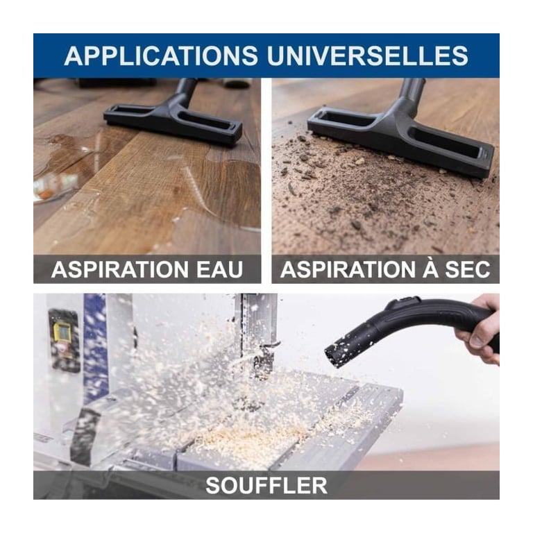 Aspirateur Eau Et Poussières Scheppach VC50 – 1400W Cuve Inox 50L - vue 4