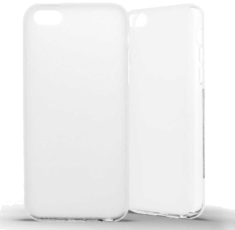 Coque silicone unie compatible Givré Blanc Apple iPhone 5C