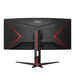 AOC G2 CU34G2X/BK 86,4 cm (34'') 3440 x 1440 píxeles Quad HD LED Flat Panel PC Monitor Negro, Rojo
