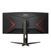 AOC G2 CU34G2X/BK 86,4 cm (34'') 3440 x 1440 pixel Quad HD LED Monitor PC a schermo piatto Nero, Rosso
