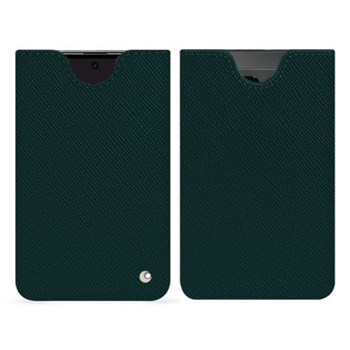Pochette cuir Google Pixel Fold - Pochette - Vert - Cuir saffiano