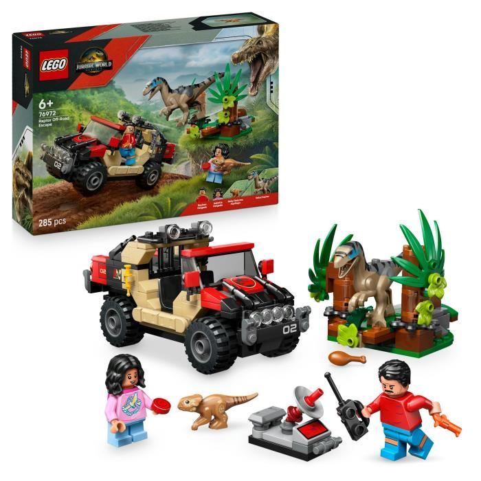 Jeu de construction - 76972 - Jurassic World - Vélociraptor - 285 pieces - 4x4 - Neuf