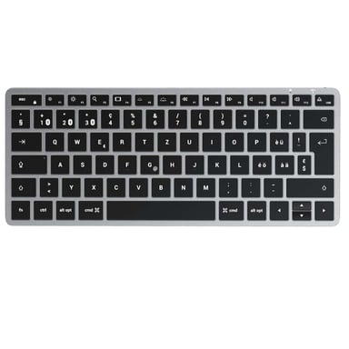 Clavier Rétroéclairé Espagnol Bluetooth Compact Slim X1 sans Pavé Num Gris