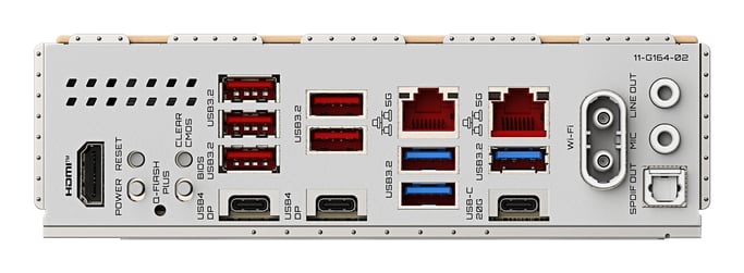 GIGABYTE X870E AERO X3D WOOD Carte Mère - Prend en charge les processeurs AMD Ryzen 9000, VRM numérique 16+2+2 phases, jusqu'à 9000Hz DDR5 (O.C.), 2xPCIe 5.0 + 2xPCIe 4.0, Wi-Fi 7, LAN 5GbE, USB 4