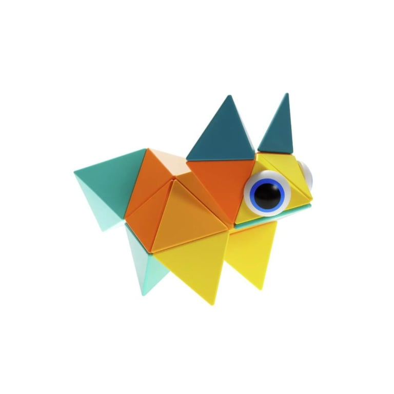 Elineli Kit Magnétique Origami 38 Pièces Multicolor Abs