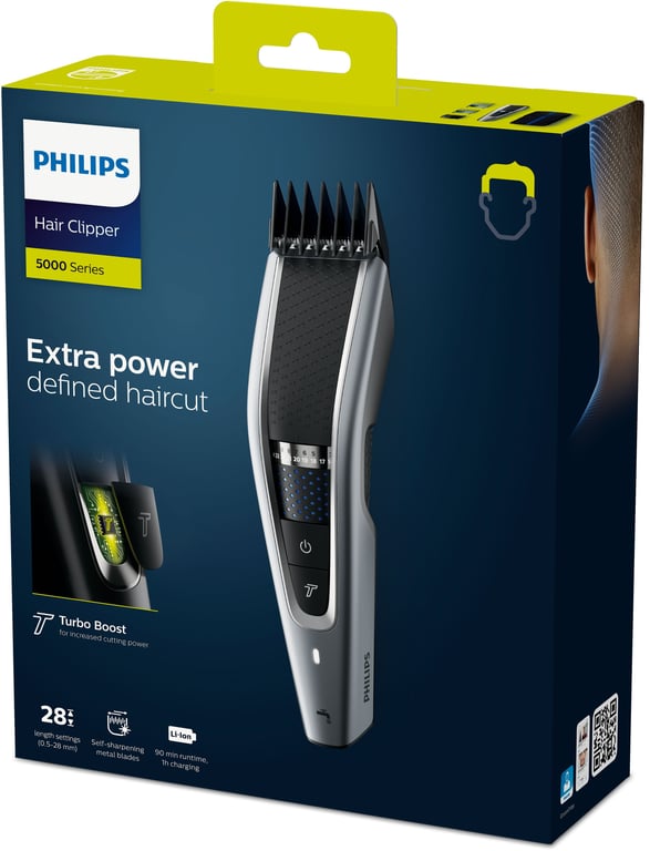 Philips 5000 series Tondeuse à cheveux lavable, technologie Trim-n-Flow PRO - Neuf