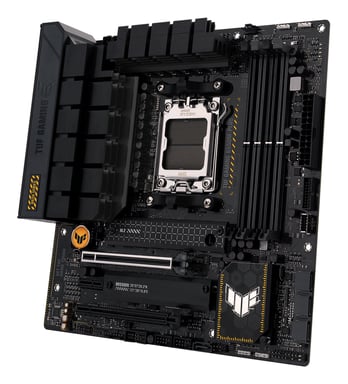 ASUS TUF GAMING B650M-PLUS ? Placa base AMD Ryzen AM5 Micro-ATX para juegos (fuente de alimentación de 14 fases, compatibilidad con PCIe 5.0 M.2, DDR5, Ethernet de 2,5 Gb, USB4, Aura Sync RGB)