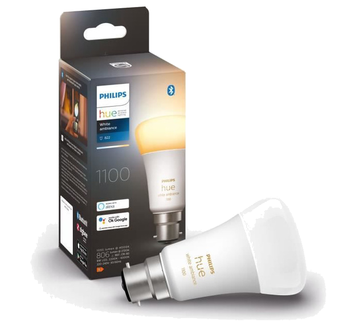 PHILIPS Hue White Ambiance - Ampoule LED connectée B22 équivalent 75W - Compatible Bluetooth