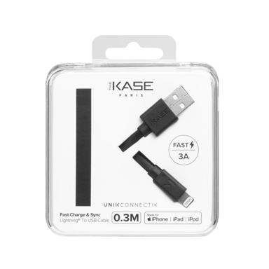 Cavo Lightning certificato MFi Apple Charge Speed 3A (0,3M), Jet Black