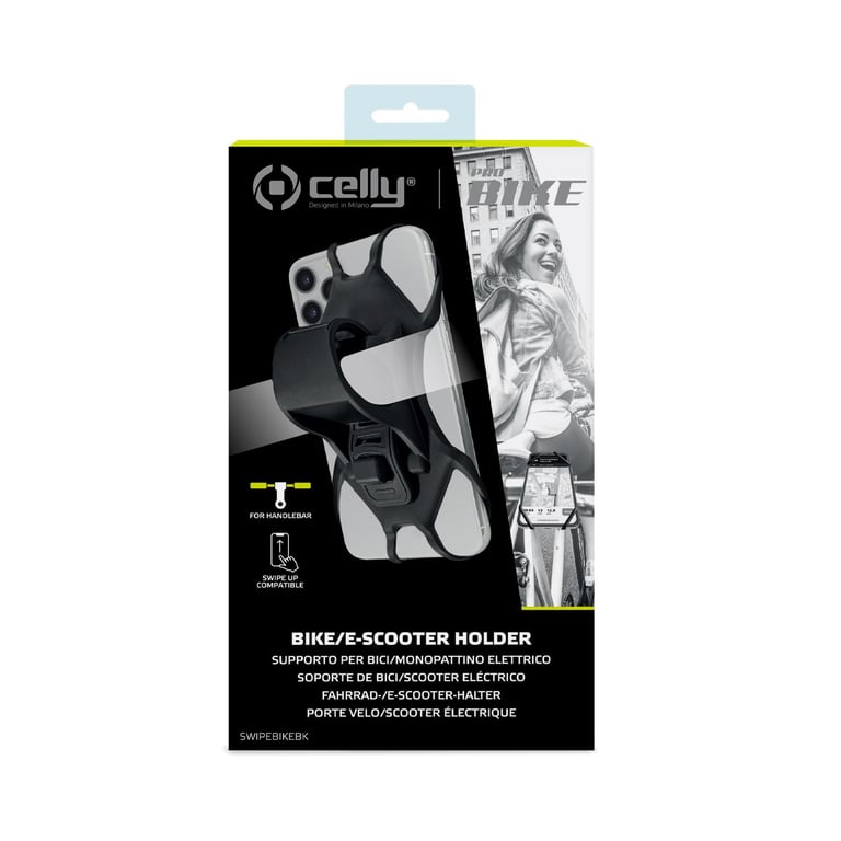 Celly Swipe Bike Support passif Mobile/smartphone Noir - Neuf