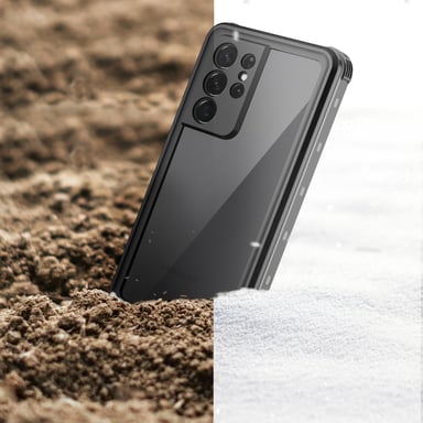 Funda integral para Samsung S21 Ultra Impermeable IP68 Redpepper Contorno Negro