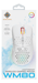 DELTACO GAMING - WHITE LINE WM80 - Mouse ottico da gioco senza fili 4800 DPI, 1000 Hz, ultra leggero, RGB, 7 pulsanti