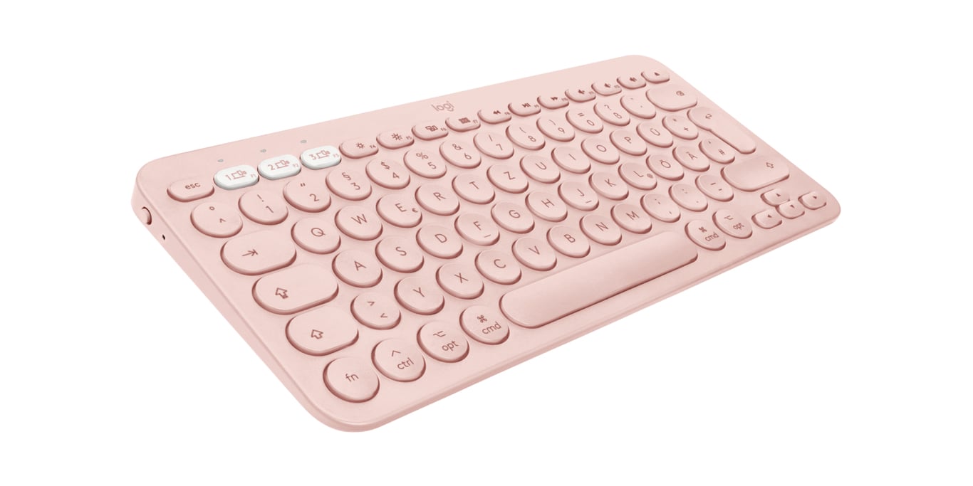 Logitech K380 for Mac Multi-Device Bluetooth Keyboard clavier AZERTY Français Rose