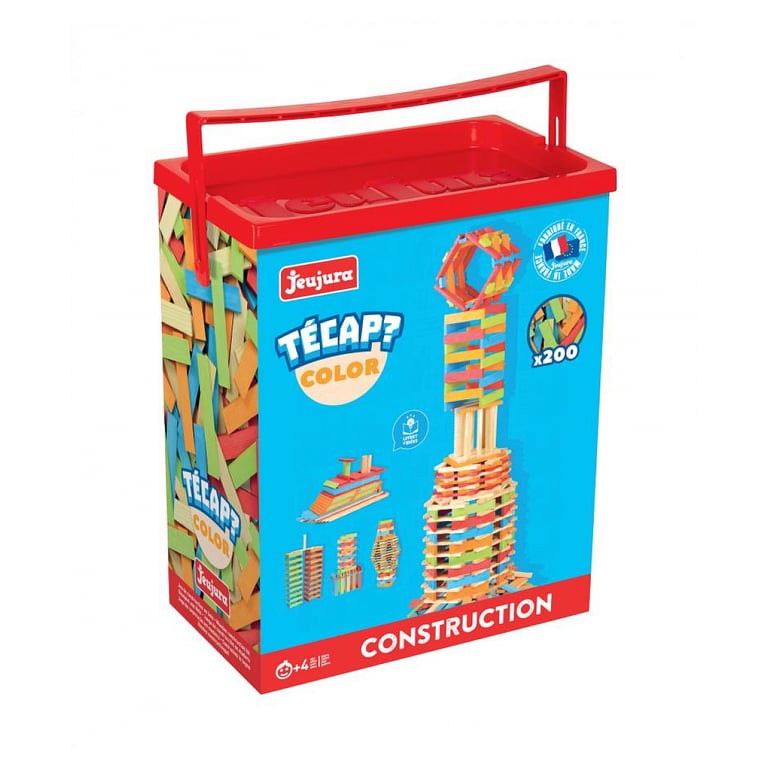 Jeu de construction en bois JEUJURA TECAP COLOR 200 pièces Mixte A partir de - vue 2