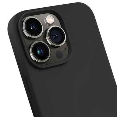 Coque en Silicone Liquide pour iPhone 14 Pro Max Anti-Choc Flexible Noir