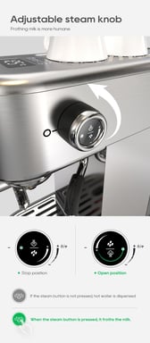 Machine à café HIBREW H10B, 20 bars, réservoir d'eau de 1,3 L