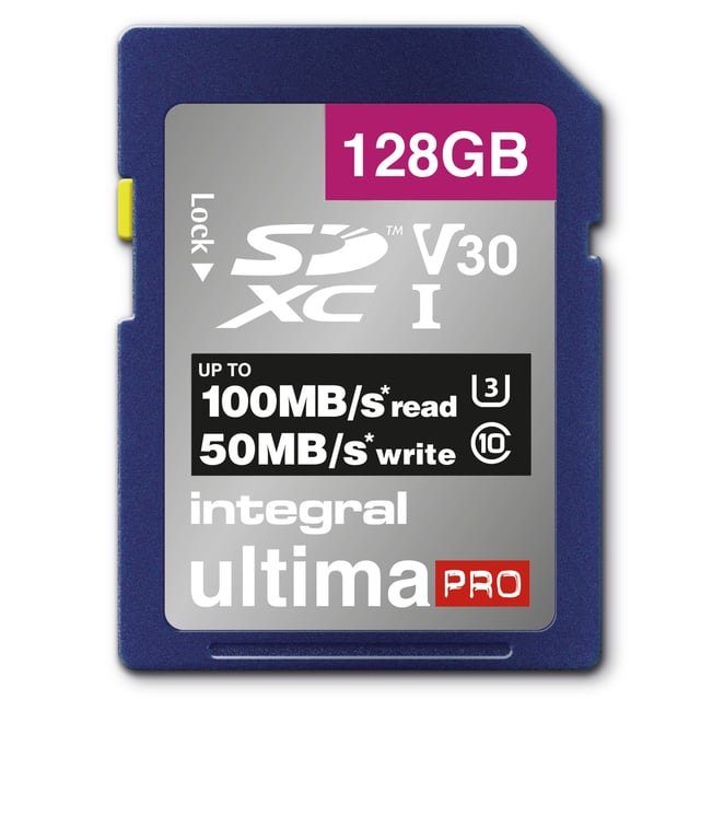 Integral INSDX128G-100/90V30 mémoire flash 128 Go SD UHS-I - Neuf