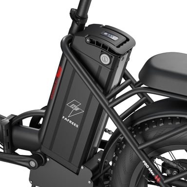 Bicicleta eléctrica plegable FAFREES F20 Max con batería LG de 48 V y 30 Ah y pantalla LCD - roja