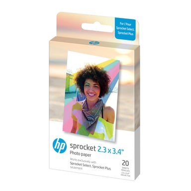 Paquete de 20 hojas de papel HP Sprocket Select 2.3x3.4