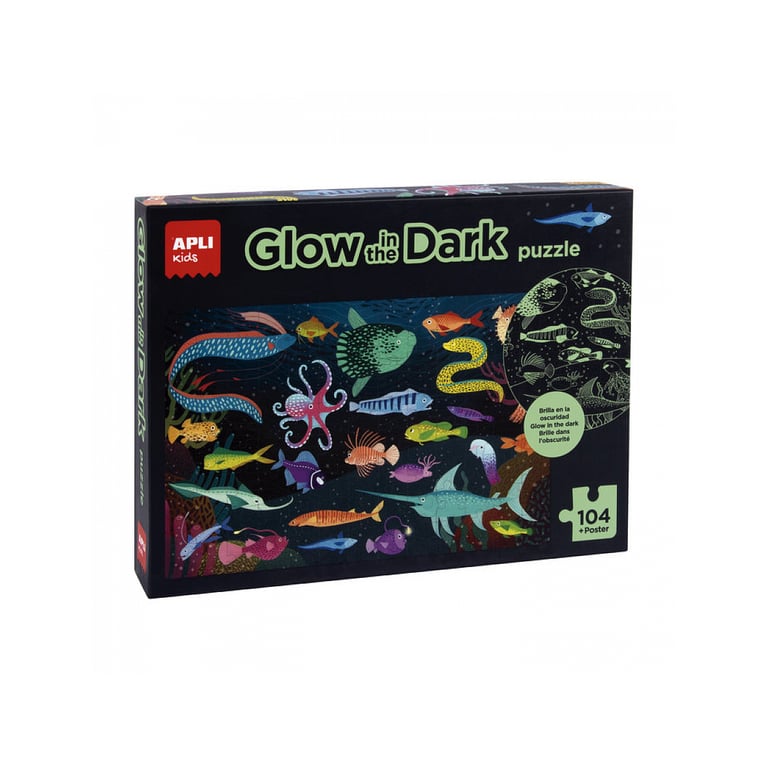Puzzle Océan Phosphorescent 104 Pièces Illuminez vos Nuits Neuf