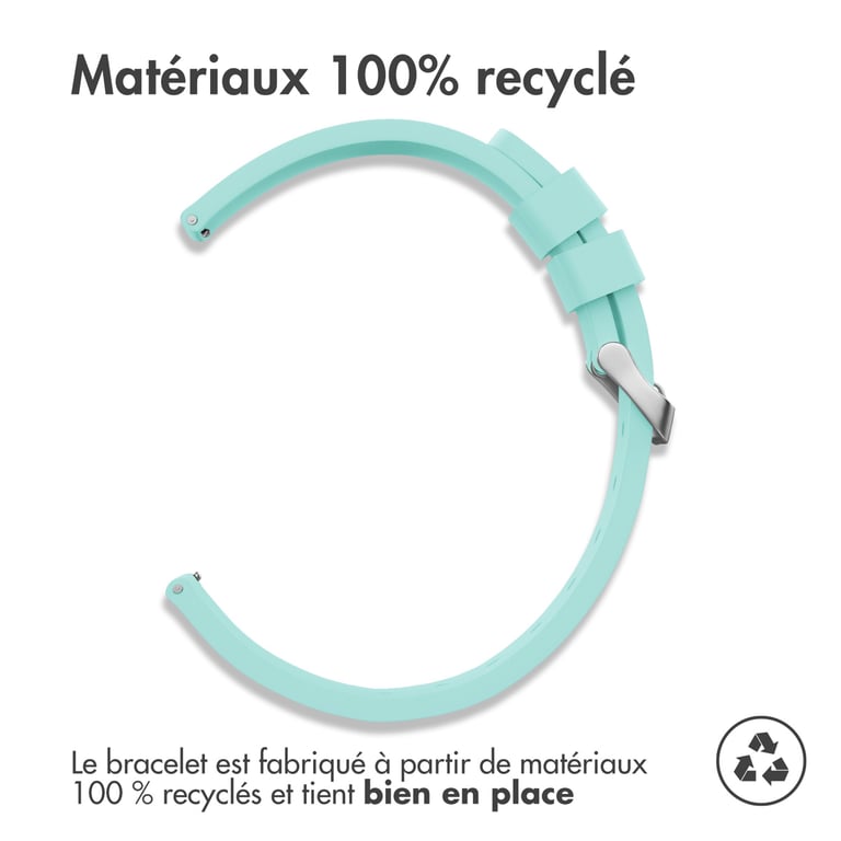 imoshion Bracelet silicone - Connexion universelle 24 mm - Bleu - Neuf