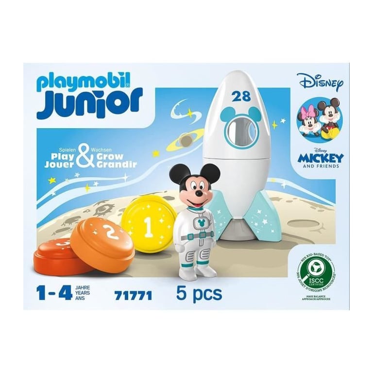PLAYMOBIL Junior 71771 Mickey astronaute avec sa fusée Disney 5 pièces Dès - vue 4