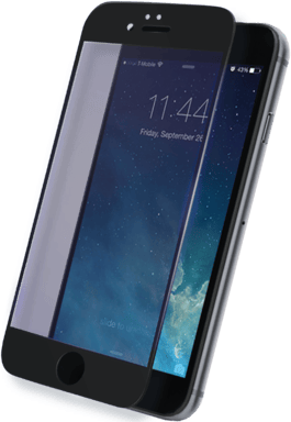 Protector de pantalla de cristal templado con protección contra la luz azul (cobertura del 100% de la superficie) para iPhone 7 Plus, Negro