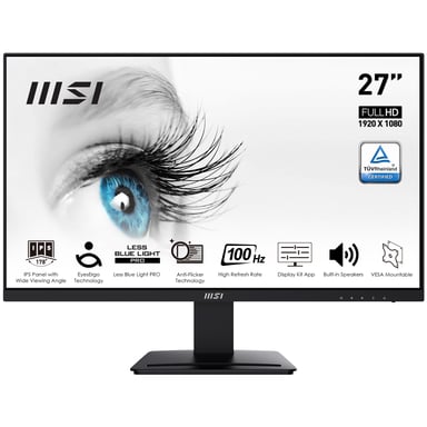 MSI Pro MP273A 68,6 cm (27'') 1920 x 1080 pixel Full HD LED Monitor PC a schermo piatto Nero