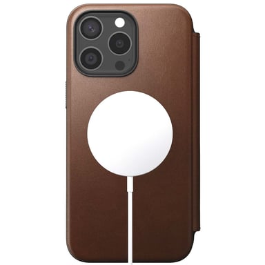 Custodia per iPhone 15 Pro MagSafe con portacarte in pelle moderna