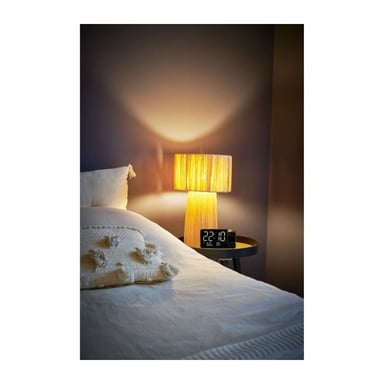 Radio-réveil projecteur - THOMSON - Noir - Radio FM, Température, Humidité, Double alarme, USB-C, Alim. 230V