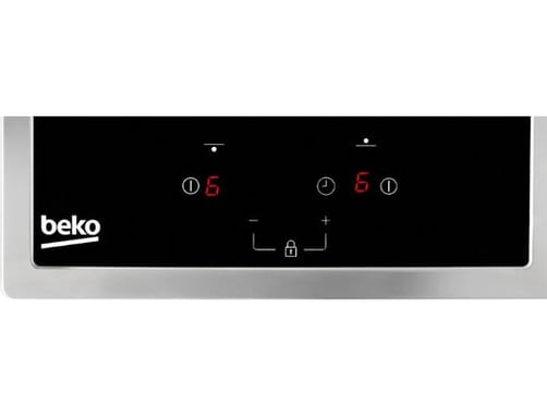 BEKO HDMC32400TX Placa de cocción - 2 placas de inducción - Controles táctiles - Negro - Temporizador integrado