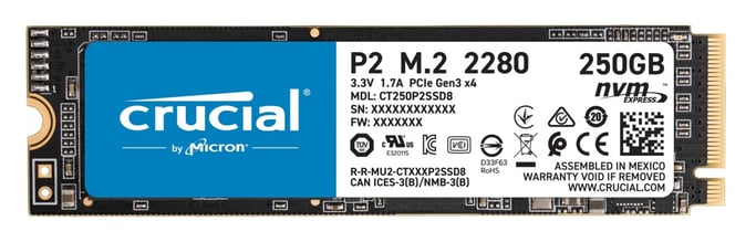 Crucial P2 M.2 250 GB PCI Express 3.0 NVMe