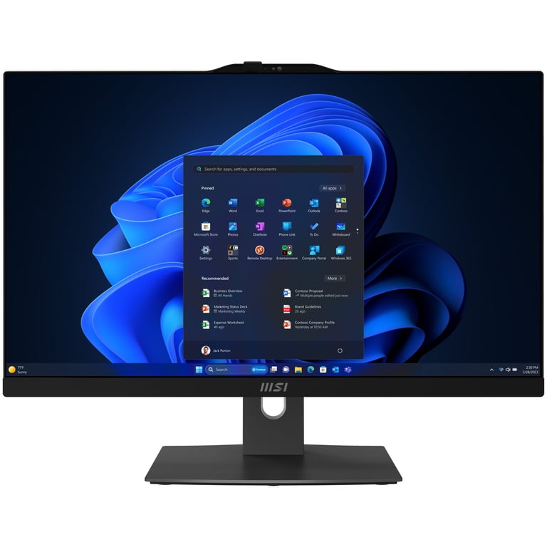 MSI Modern AM242TP 1M 1857FR Intel Core 5 60 5 cm 23.8 1920 x 1080 pixels Écran tactile PC All in One DDR5 SDRAM 500 Go SSD Windows 11 Pro Wi Fi 6E 802.11ax Neuf - vue 3