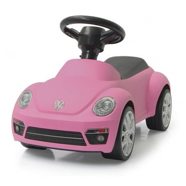 Auto a spinta VW Beetle rosa vivace per bambini