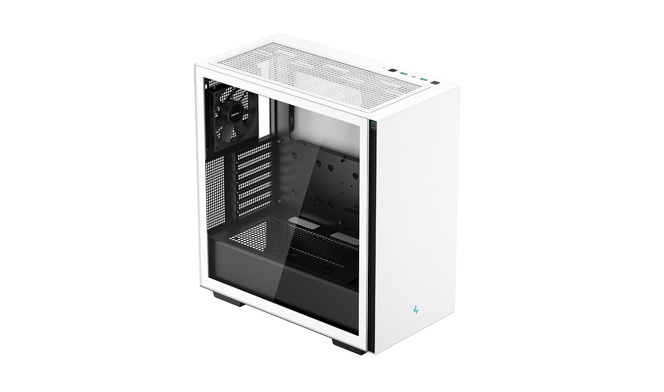Boîtier PC Moyen Tour sans alim DEEPCOOL CH510 E ATXATXMicro ATX 1x120mm USB 3.0HD Audio Verre trempé - vue 3