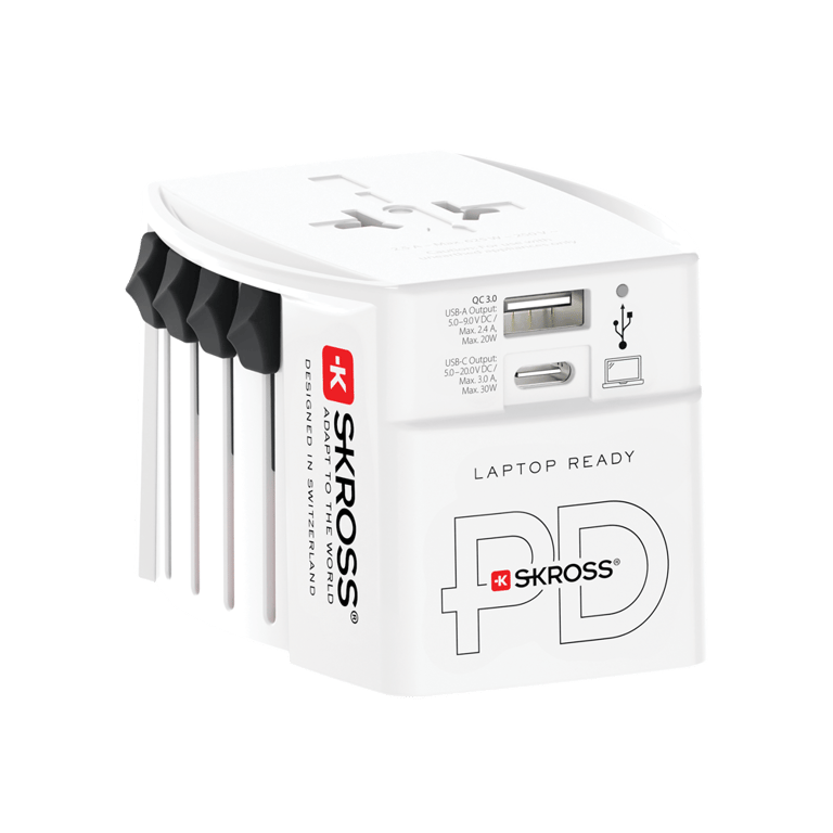 Adaptateur voyage USB A + USB C MUV Universel Skross Neuf